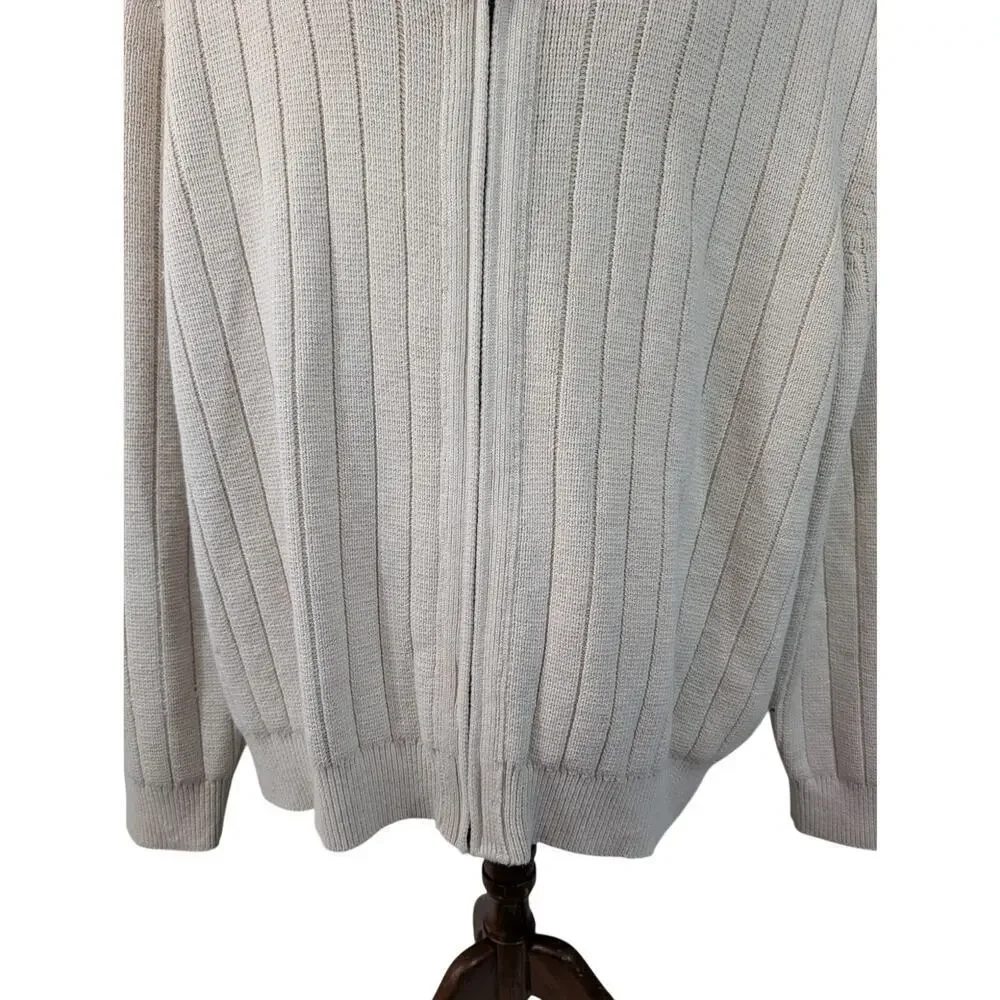 NWOT! BANANA REPUBLIC! VANILLA CREAM 100% FINE COTTON CLUB CARDI SWEATER! SZ XXL
